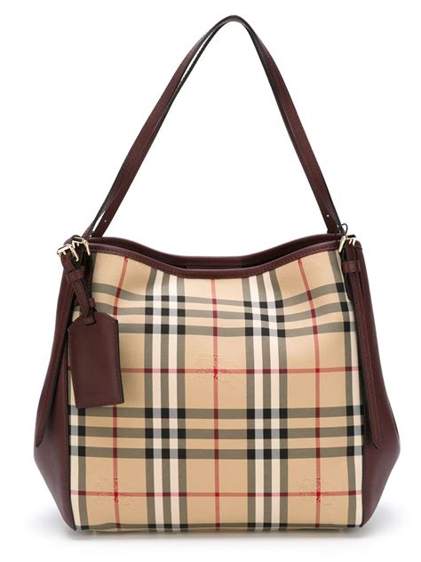 burberry canter small horseferry check &|Burberry The Small Canter Horseferry Check Tote .